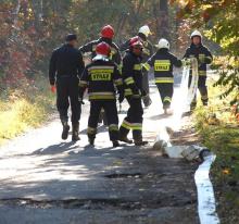 Ćwiczenia Straży Pożarnej w leśnictwie Maczki